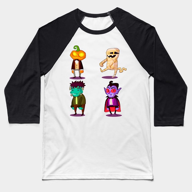 Coolest Pumpkin In The Patch - Coolest Halloween Baseball T-Shirt by Goods-by-Jojo